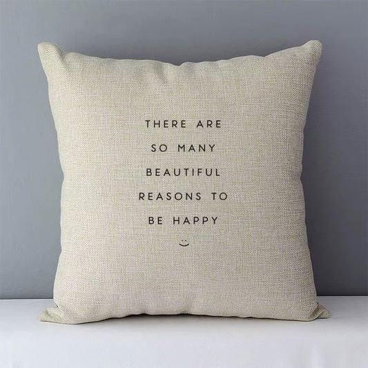 Nordic Simply Style Words Letters Printed Cozy Couch Cushion Cover Home Decorative Pillow Cover Square 45X45Cm Pillowcase QX-D5