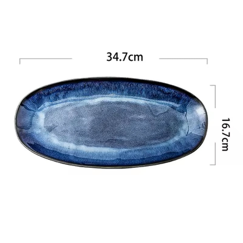 Japanese Kiln Glazed Dish Plate