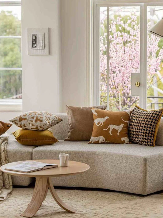 Safari Terracotta Throw Pillowcase