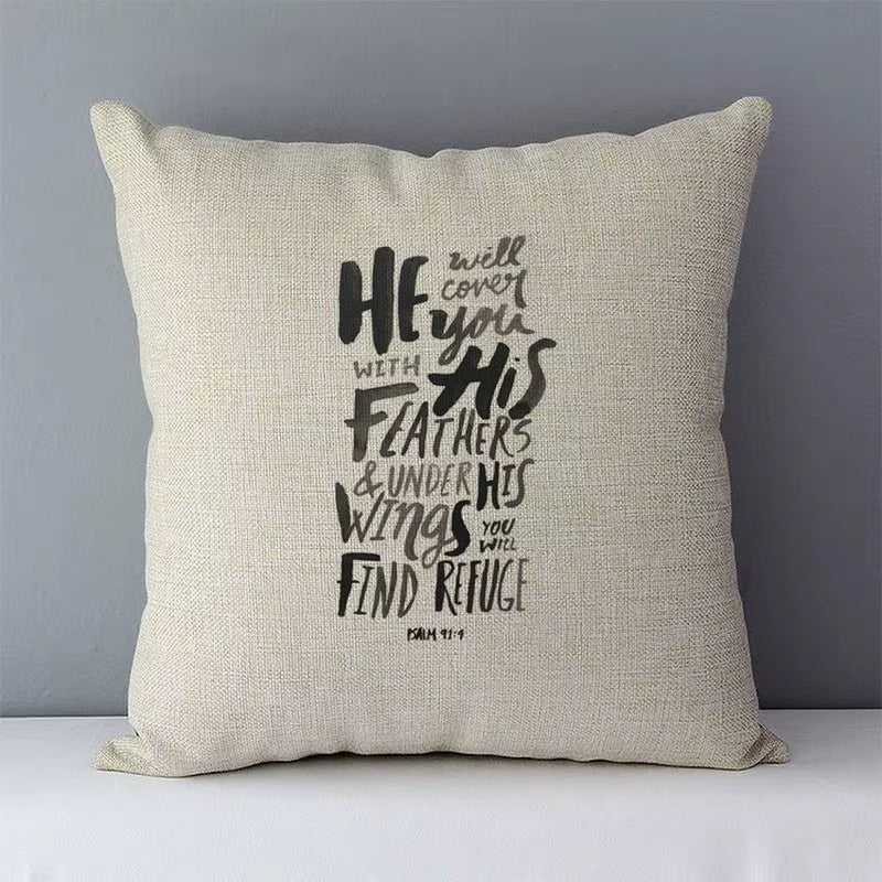 Nordic Simply Style Words Letters Printed Cozy Couch Cushion Cover Home Decorative Pillow Cover Square 45X45Cm Pillowcase QX-D5