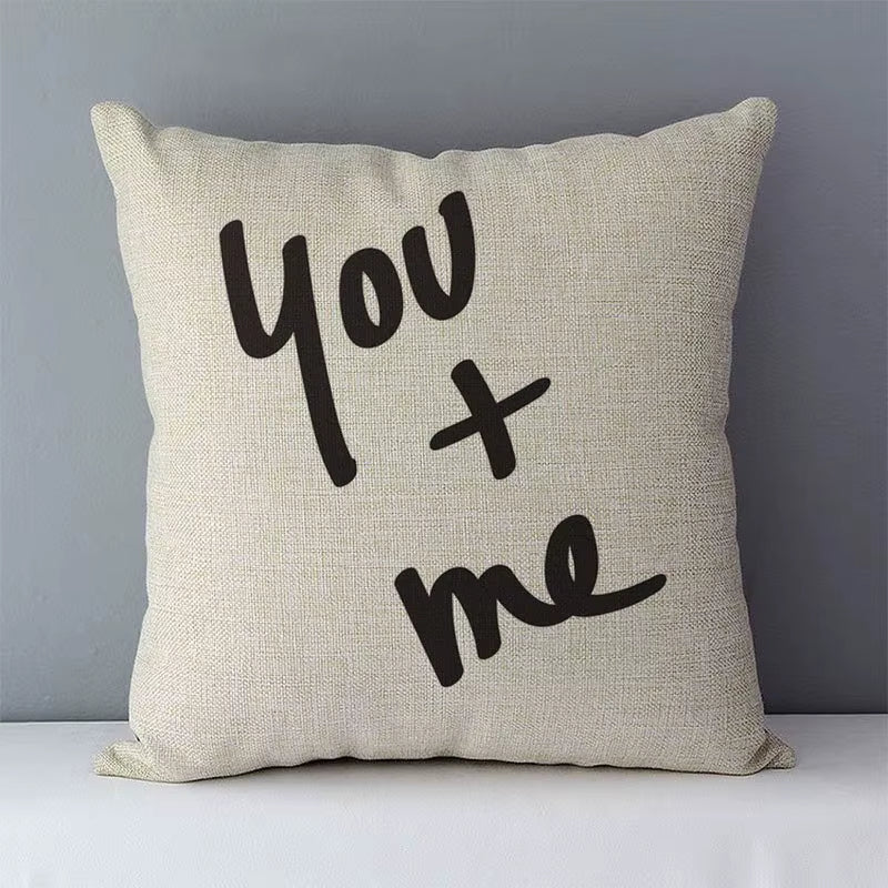 Nordic Simply Style Words Letters Printed Cozy Couch Cushion Cover Home Decorative Pillow Cover Square 45X45Cm Pillowcase QX-D5