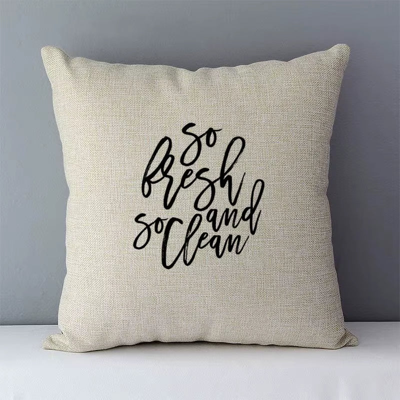 Nordic Simply Style Words Letters Printed Cozy Couch Cushion Cover Home Decorative Pillow Cover Square 45X45Cm Pillowcase QX-D5